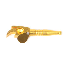 2020 China's new 115mm golden smoking pipe opener shape metal tobacco pipe creative smoking set